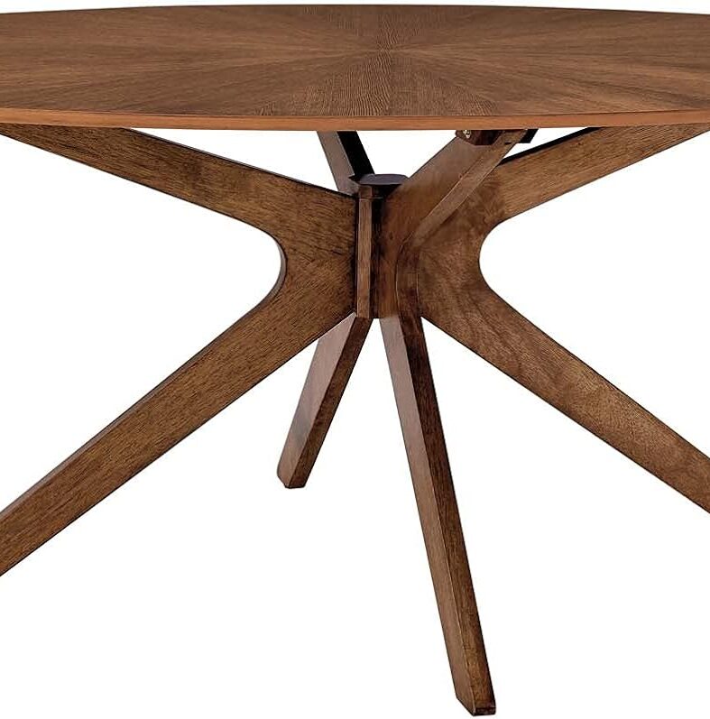 Modway Crossroads 71" Oval Wood Dining Table, Walnut