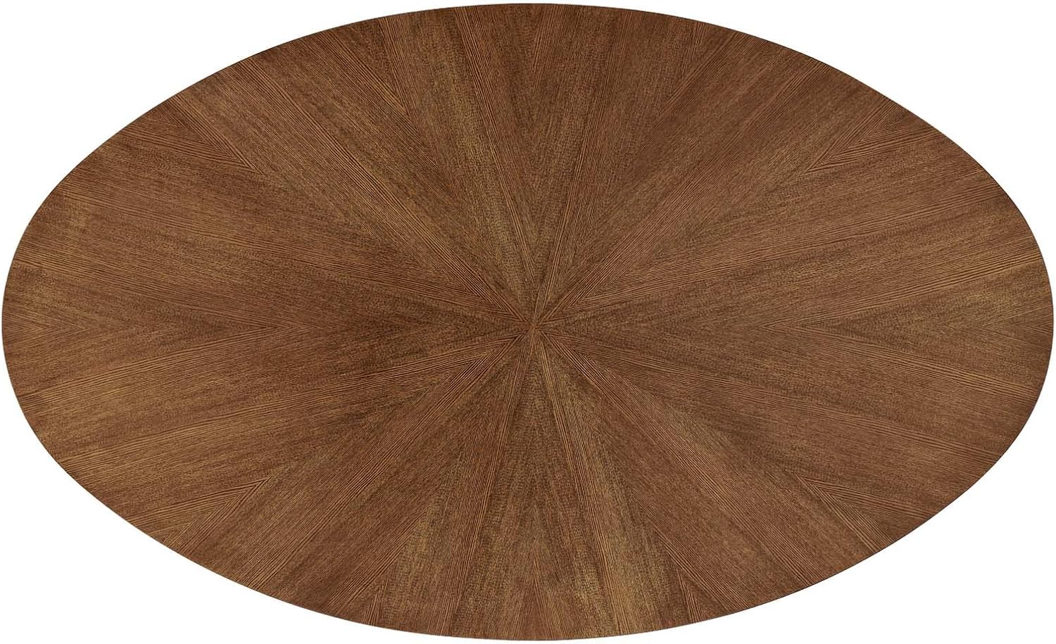 Modway Crossroads 71" Oval Wood Dining Table, Walnut - Image 7