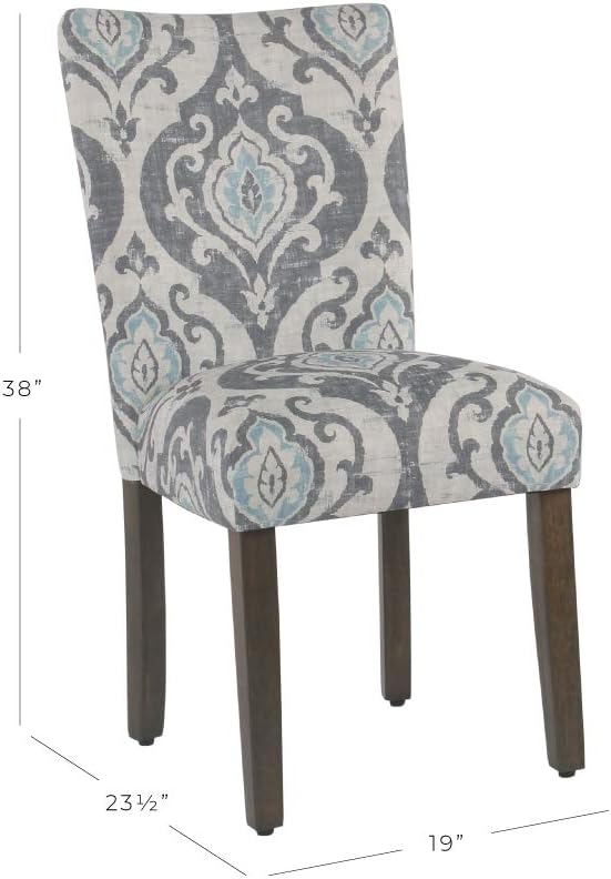 HomePop Parsons Classic Upholstered Accent Dining Chair, Set of 2, Suri Blue - Image 3