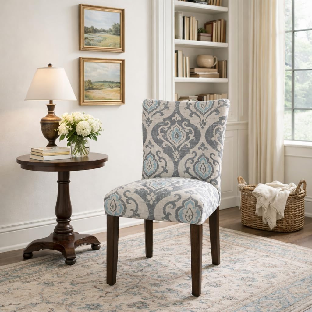 HomePop Parsons Classic Upholstered Accent Dining Chair, Set of 2, Suri Blue - Image 4