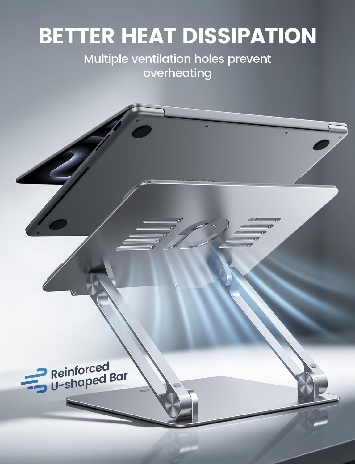 Lamicall Aluminum Laptop Stand for Desk for MacBook Air Pro Neo 10-17.3'' - Image 6